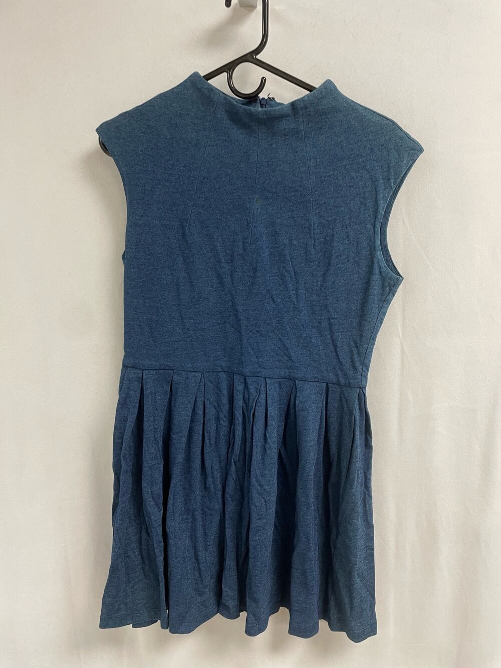 OPENING CEREMONY High Neck Pleated Dress Cap Sleeve High Neck Blue Women's M